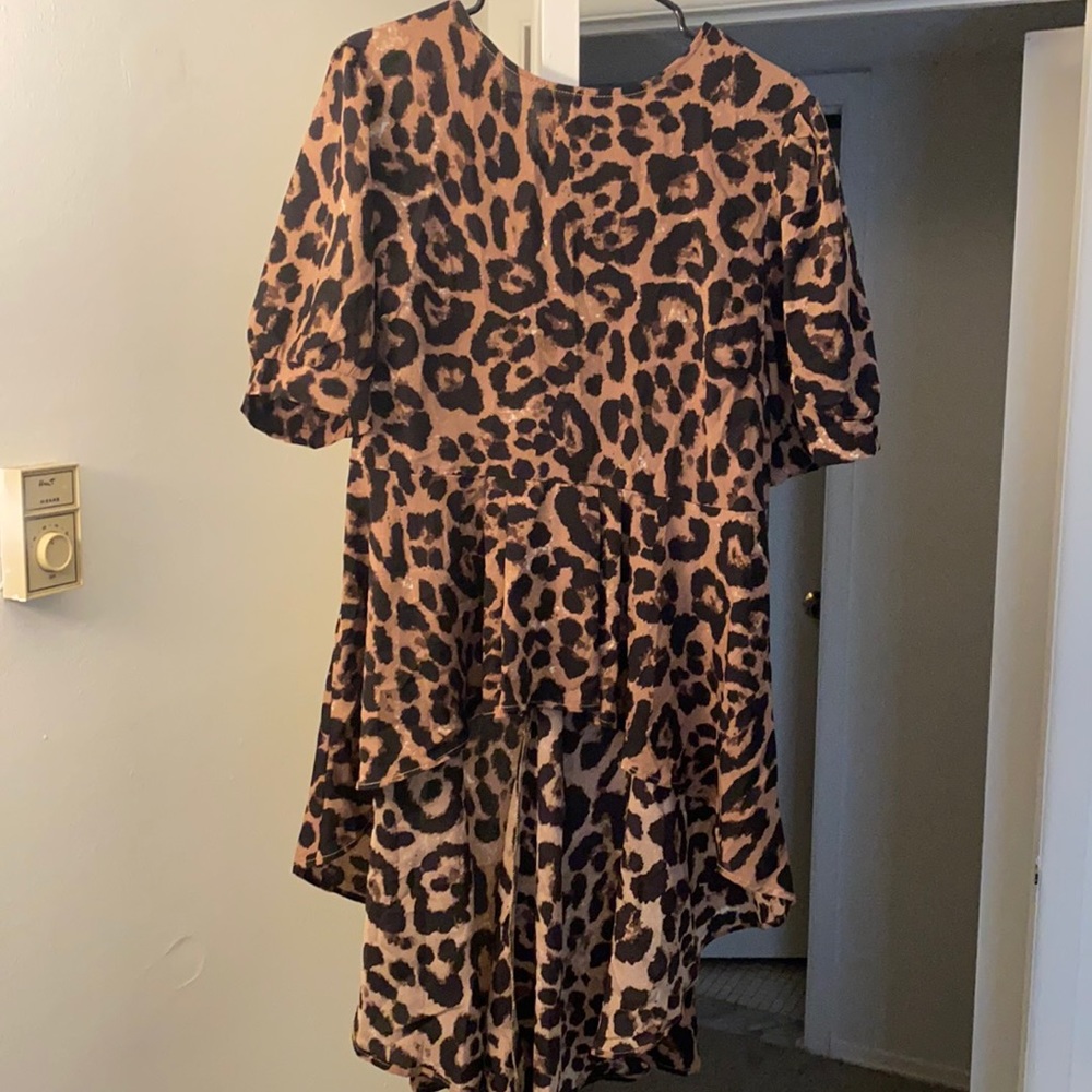 Animal Print Plus Blouse